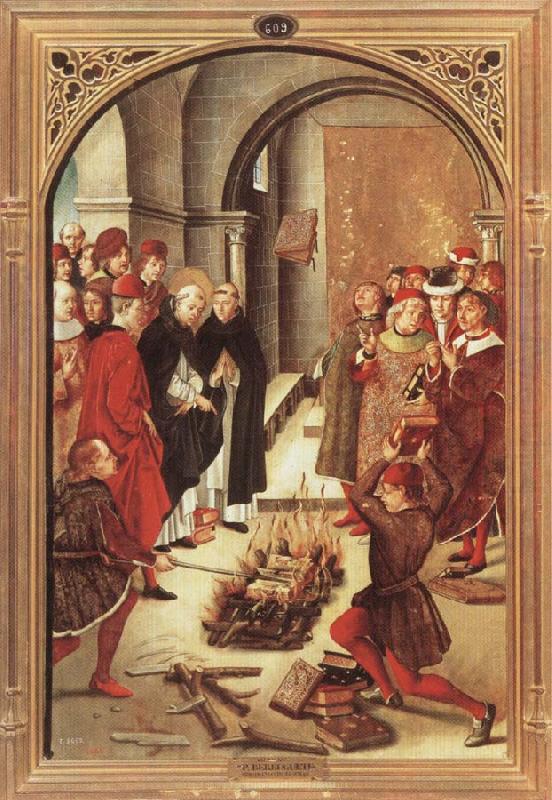 BERRUGUETE, Pedro Scenes from the Life of Saint Dominic:The Burning of the Books china oil painting image